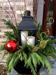 Container Creativity Ringers Landscaping Christmas Lanterns Christmas Urns Outdoor Christmas