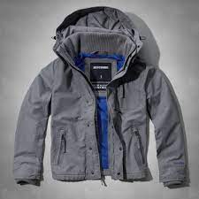 Abercrombie Fitch Mens Gray All Season Weather Warrior Jacket Coat Hoodie Nwt Ropa