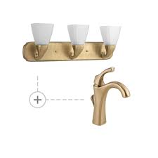 Champagne bronze is by far my favorite gold finish. Delta 592 Dst P2848 Champagne Bronze Champagne Bronze Addison Single Hole Bathroom Faucet With Diamond Seal Technology Includes Matching Progress Lighting Three Light Bathroom Fixture Lightingdirect Com