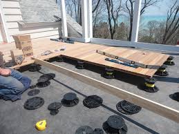 Close to ground applications also include rooftop decks and any type of deck installed directly over a flat structure with less than the minimum recommended 16 of clearance. Wood Decks Dave North Roofing