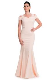 Uzun Pudra Dekoltesiz Balik Abiye E3181 The Dress Moda Stilleri Resmi Elbise