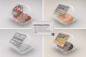 Medium Clamshell Packaging Mockup Food Mockup Clamshell Packaging Packaging Mockup