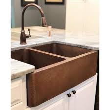 Farmhouse sinks are great if you have a large kitchen and want a big basin. Sinkology Pfister All In One Farmhouse Rockwell Copper 33 In Kitchen Sink Design Kit Copper Farmhouse Sinks Copper Kitchen Sink Farmhouse Kitchen Sink Design