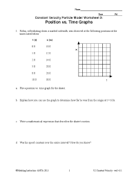 More images for distance vs time graph worksheet answer key » 209 Position Vs Time Graphs Worksheet Velocity Speed