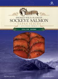 Coho salmon are somewhere in between, and are preferred by those who don't. Ocean Beauty Seafoods Llc Finalist Echo Falls Smoked Wild Alaskan Sockeye Salmon Tapas Slices Seafood Expo North America