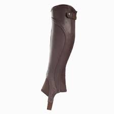 Details About Horze Quinton Leather Half Chaps Horse Riding Gaiters Chaps Black Brown Gaitor