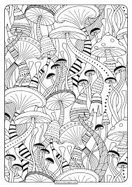 Download Free Printable Mushrooms Adult Coloring Book