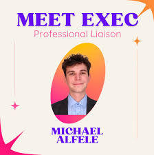 IT'S #meetexecmonday everyone 🌟 Our next executive team member spotlight  is our wonderful Professional Liaison MICHAEL 🤝