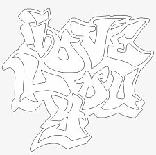 Make a fun coloring book out of family photos wi. I Love You Graffiti Free Online Coloring Page Throughout Coloring Pages Graffiti Love You Png Image Transparent Png Free Download On Seekpng