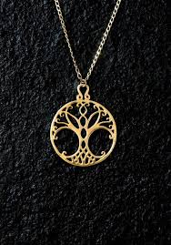 18k Gold Tree Of Life Necklace Tree Pendant Sacred Geometry Etsy Tree Of Life Necklace Celtic Tree Jewelry Tree Of Life Pendant