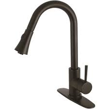 Here, the spread is available between 8 inches. Kingston Brass Part Hhls8720dl Kingston Brass Modern Single Handle Pull Down Sprayer Kitchen Faucet In Matte Black Pull Down Spray Kitchen Faucets Home Depot Pro