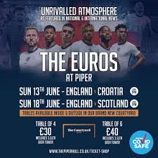 Buy england vs croatia 13/06/2021 tickets at wembley stadium, london. England Vs Croatia Euros The Piper Tickets On Sunday 13 Jun The Piper Fixr