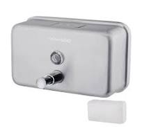 Commercial Wall Mount Stainless Steel Soap Dispenser, Rust-Proof Lining  Liquid Hand Sanitizer Dispenser Bathroom 1100 ml / 37 oz. (Horizontal)