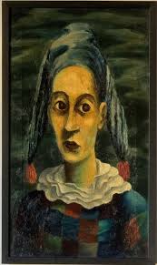 LARGE ABSTRACT PAINTING VINTAGE