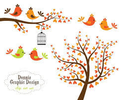 Bird On Tree Branch Clipart 