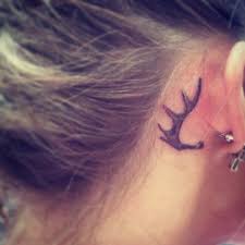 Sometimes people get them because they don't think things through and star tattoos are an easy and popular design. Deer Antler Tattoo Behind The Ear