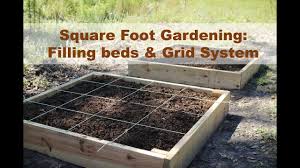 How to fill a garden box. Raised Garden Bed Filling And Grid Tutorial Square Foot Gardening Youtube