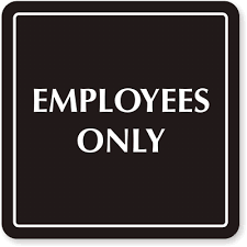 Printable employees only bathroom sign. 6 In X 6 In Engraved Room Sign Sku Se 1134