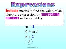 Writing And Evaluating Algebraic Expressions