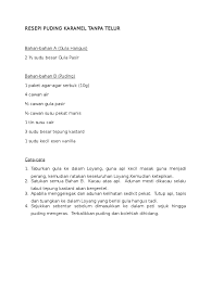 Gaulkan gula dan air di dalam periuk sehingga sebati. Resepi Puding Karamel Tanpa Telur