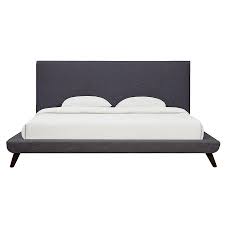 Queen size platform bed frame mattress foldable 14 inch metal steel heavy duty. Nord Modern Gray Linen Platform Bed Eurway Furniture