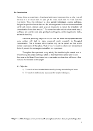 Media, incubation, and aseptic technique objectives 1. Doc Aseptic Technique Lab Report Mescopio Aisyah Academia Edu