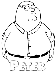 Peter Griffin From Family Guy Coloring Page Kids Play Color Coloring Books Coloring Pages Family Guy
