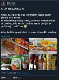 Ayat pertama beliau saat melihat saya adalah, hailmi. Viral Jogja Korean Mart Buka Di Sleman Suara Jogja