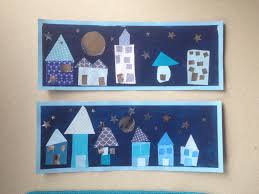 Villages De Nuit Noel Maternelle Idee Bricolage Noel Et Nuit De Noel