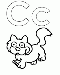 A to z coloring book pages with writing practice. Letter C And Cat Cute Coloring For Kids Activity Coloring Pages Coloring Home