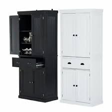 Intuitive and practical with a simple design, this kitchen cabinet provides ample storage with several drawers, cabinets and open shelves, as well as a microwave space. Homcom 72 Tall Colonial Style Free Standing Kitchen Pantry Storage Cabinet Ebay