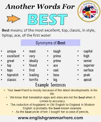 Sharing and collaborating using word files is easy and increasingly common. Another Word For Best What Is Another Synonym Word For Best English Grammar Here
