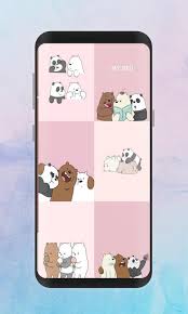 1 pcs cute cartoon couple cat flower vine 3d. Wallpaper Kartun Beruang Lucu For Android Apk Download