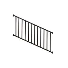 36 in and 42 in: Weatherables Stanford 36 In H X 72 In W Textured Black Aluminum Stair Railing Kit Cbr B36 A6s The Home Depot In 2021 Stair Railing Kits Stair Railing Aluminum Railing