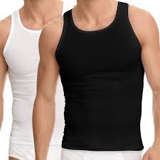 Mens long sleeve gym muscle tank vest hip hop blouse crop tops pullover t shirtstop rated seller. 3 6 Packs Mens 100 Cotton Tank Top Wife Beater A Shirt Undershirt Ribbed Black Ebay