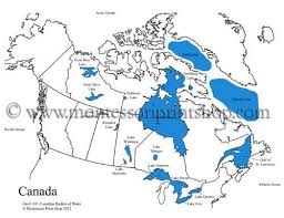 Bodies Of Water In Canada Maps In 2020 Canada Map Geography Map Montessori Geography