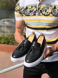 Black And White Loafers With Tassels The Black Lamlo Classic Tassel Espadrille Loafer Loafers Dress Shoes Men Shoes With Jeans