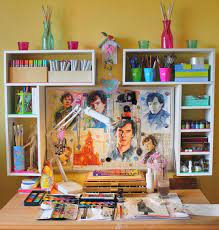 5 Stunning Art Studio Design Ideas For Small Spaces Freshouz Com Art Studio Decor Colorful Art Studio Art Studio Room