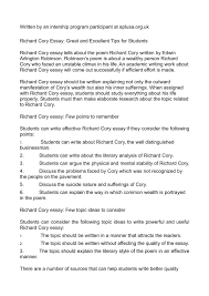 Calameo Richard Cory Essay Great And Excellent Tips For Students