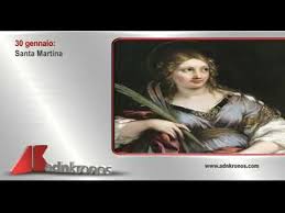 Il 30 gennaio è la data in cui si ricorda santa martina martire, vissuta nel iii secolo a roma. Santo Del Giorno Santa Martina Youtube