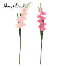 Plus, in areas with high deer populations and damaging insect species, they will stand tall and beautiful, despite natural predators. 2x Artificial Gladioli Stem Silk Tropical Flower Gladiolus For Hotel Home Office Decor Artificial Dried Flowers Aliexpress