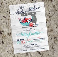 kitchen bridal shower invitation stock