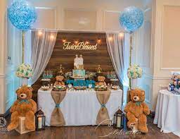 Twice Blessed Rustic Teddy Bear Baby Shower Twins Baby Shower Catch My Party Bear Baby Shower Theme Baby Bear Baby Shower Baby Shower Centerpieces