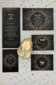 Glittery Black And Gold Wedding Invitation Cards Etsy Wedding Invitation Cards Gold Wedding Invitations Black And Gold Invitations