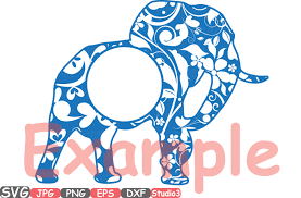 Download Elephant Circle Mascot Frames Jungle Animal Safari Flower Monogram Cutting Files Svg Silhouette Cricut Design Studio3 Cameo Dxf Jpg Zoo 371s By Hamhamart Thehungryjpeg Com