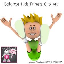 20 Color Fitness Kids Clip Art Balance Kids Clipart Clip Art Exercise For Kids