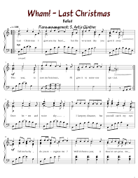 Wham Last Christmas Piano Antje Gunther C Major Sheet Music For Piano Solo Musescore Com