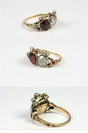 Rare Georgian Wedding Ring C 1740 1760 Antique Jewelry Vintage Jewelry Historical Jewellery