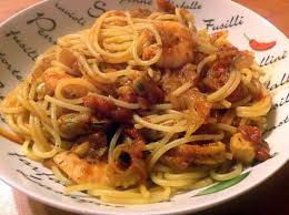 Recette De Spaghettis Aux Fruits De Mer A L Ail Et Aux Tomates