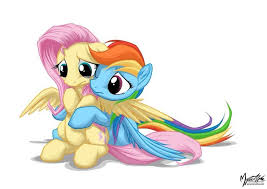 Fluttershy gently opened the door for rainbow. Abandoned On Twitter Rainbow Dash X Fluttershy Rainbowshy My Litte Pony